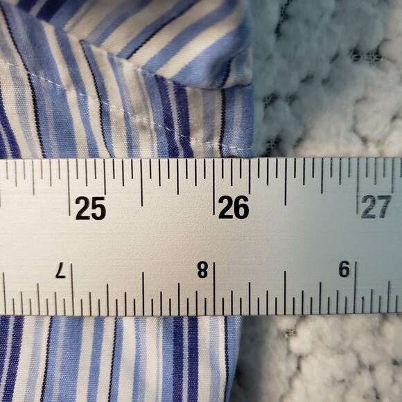 Polo Ralph Lauren Dress Shirt Men XXL Blue Striped Button Down Westerton 52x31 - Picture 3 of 7